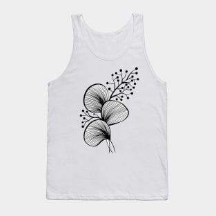 Floral Line Art Tank Top